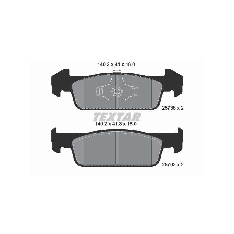 TEXTAR 2573801 Plaquettes de frein Avant pour