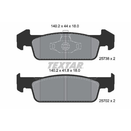 TEXTAR 2573801 Brake Pads Set Front for Sandero Logan Thalia