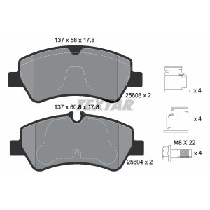 TEXTAR 2560301 Plaquettes de frein arrière pour Ford Transit