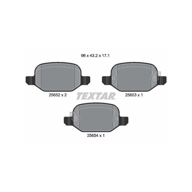 TEXTAR 2565201 Klocki hamulcowe tył dla Fiat 500L