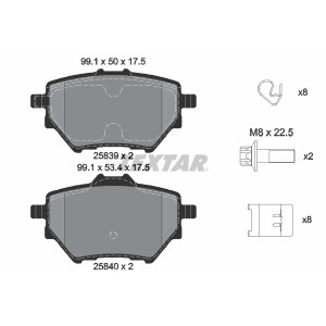 TEXTAR 2583901 Plaquettes de frein Arrière pour