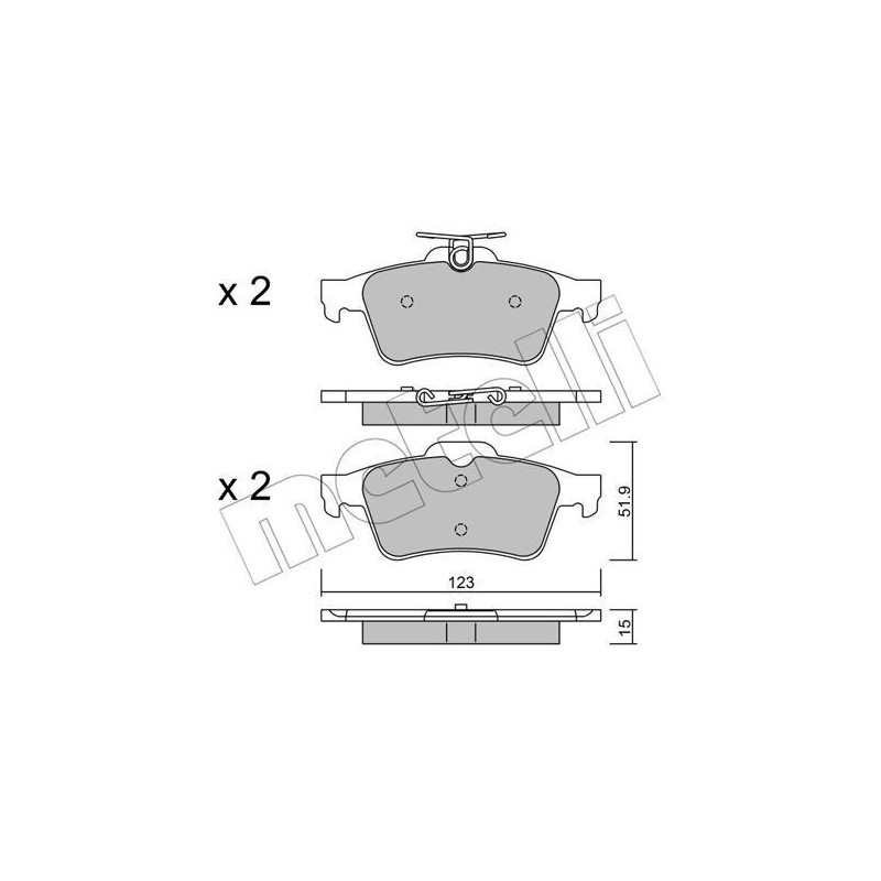 METELLI 22-0337-3 Plaquettes de frein