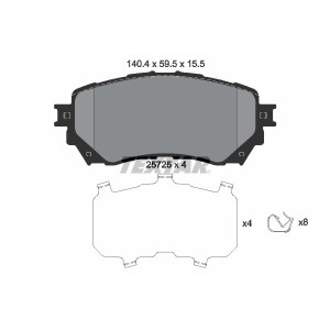 TEXTAR 2572501 Brzdové platničky predný pre Mazda 6