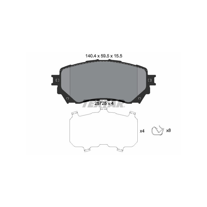TEXTAR 2572501 Brzdové platničky predný pre Mazda 6