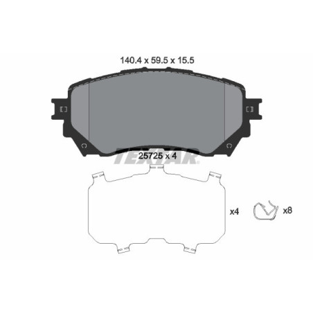 TEXTAR 2572501 Pastillas de freno delantero para Mazda 6