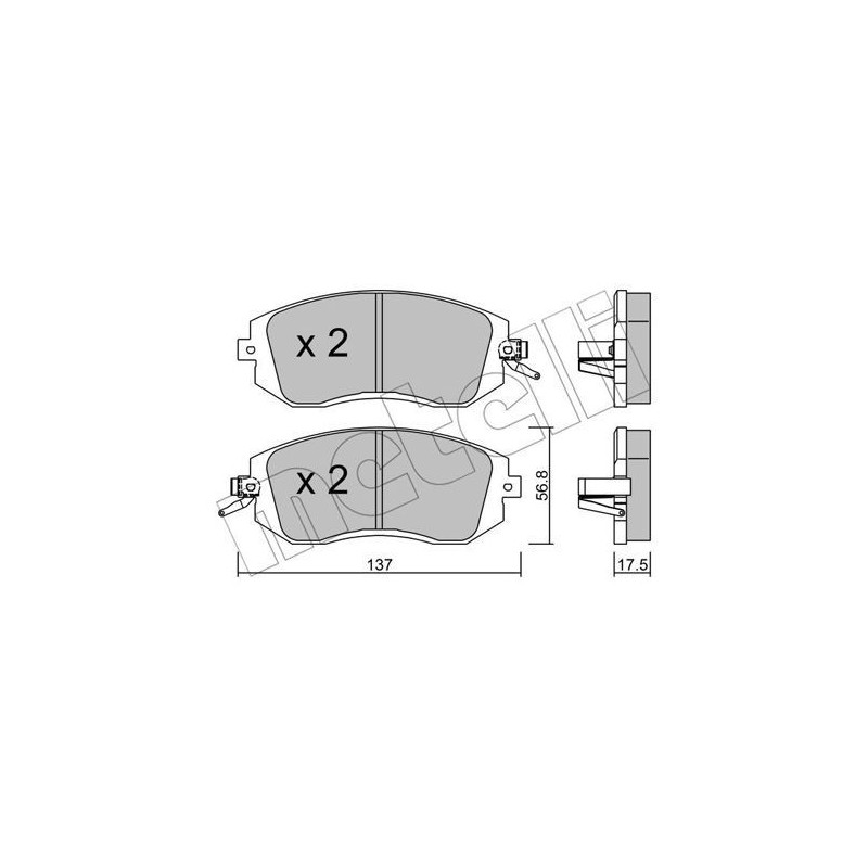METELLI 22-0500-1 Bremsbeläge Vorne für