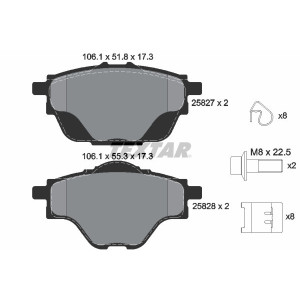 TEXTAR 2582701 Klocki hamulcowe tył dla C4 308 508 3008 5008 Astra C5 DS7 DS