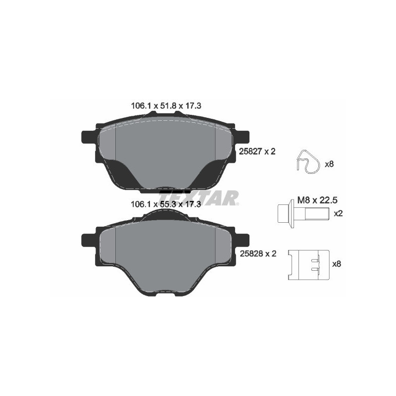 TEXTAR 2582701 Brake Pads Set Rear for
