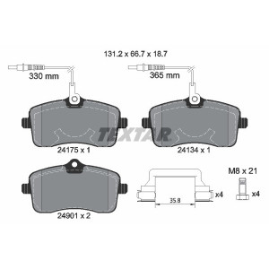 TEXTAR 2417501 Pastiglie freno anteriore per Peugeot 407