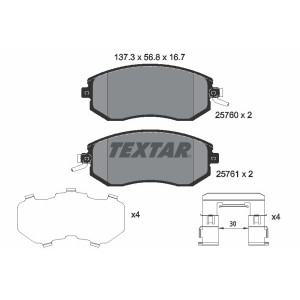 TEXTAR 2576001 Klocki hamulcowe przód dla Forester Impreza Outback Legacy XV Brz GT