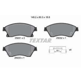 TEXTAR 2503181 Brake Pads