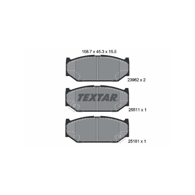 TEXTAR 2396201 Klocki hamulcowe przód dla Swift Dzire Splash