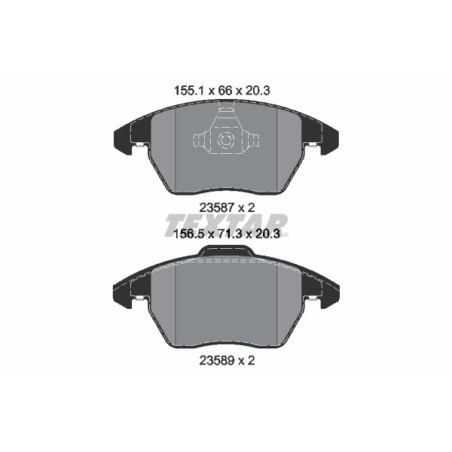 TEXTAR 2358782 Plaquettes de frein avant pour A1 Golf Jetta Up!