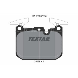 TEXTAR 2502801 Brzdové platničky predný pre BMW 3 4 1 2 i8