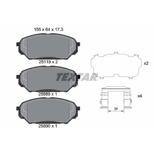 TEXTAR 2511901 Pastiglie freno anteriore per Hyundai ix55