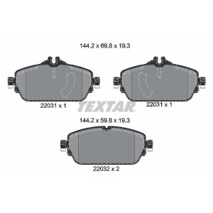 TEXTAR 2203101 Bremsbeläge Vorne für Mercedes C E GLA
