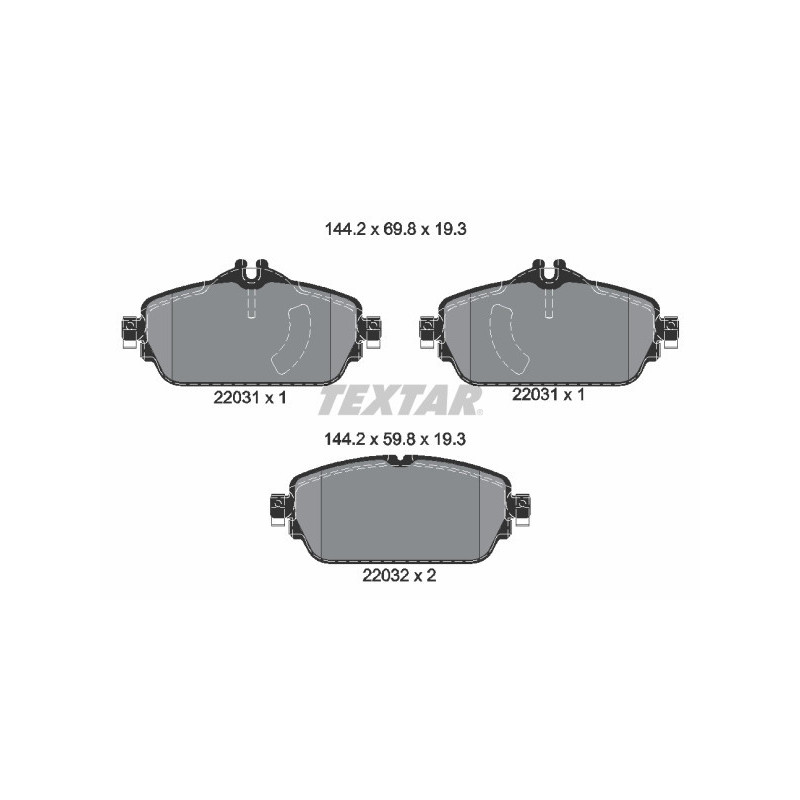 TEXTAR 2203101 Pastillas de freno delantero para Mercedes C E GLA