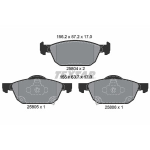 TEXTAR 2580401 Brake Pads Set Front for
