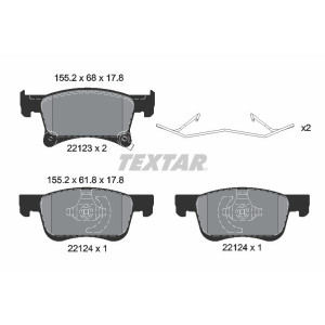TEXTAR 2212301 Brake Pads Set Front for Corsa Adam Corsavan