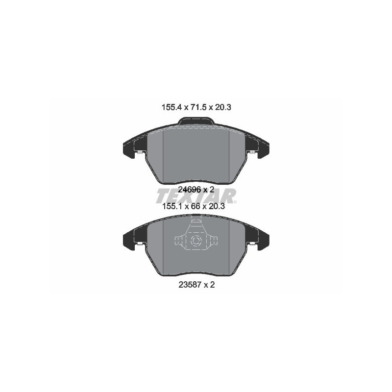 TEXTAR 2469601 Plaquettes de frein avant pour Ibiza Polo A1