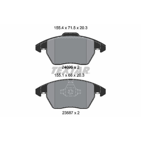 TEXTAR 2469601 Brzdové platničky predný pre Ibiza Polo A1