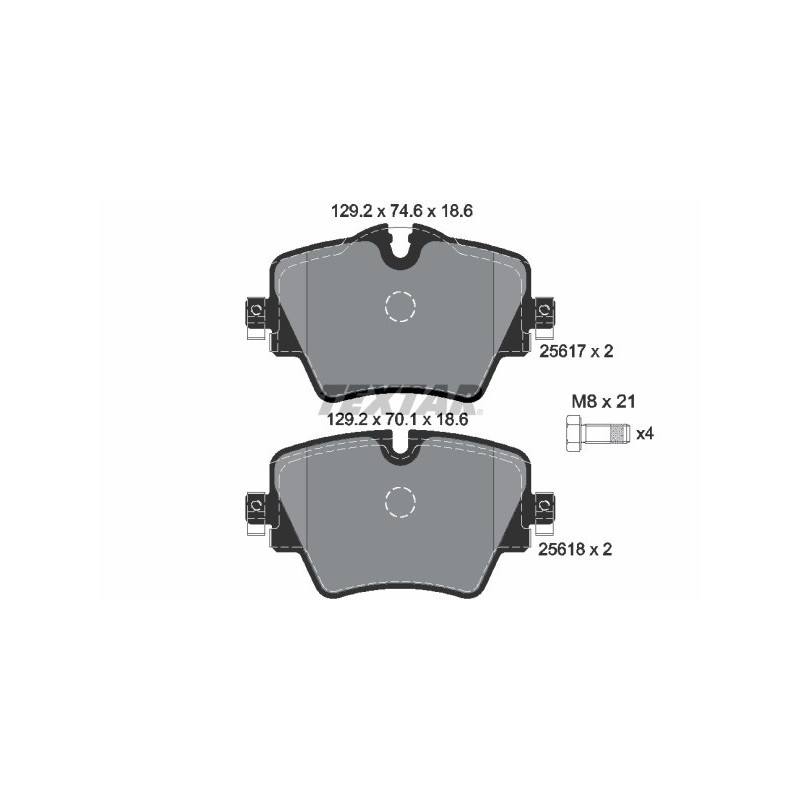 TEXTAR 2561701 Plaquettes de frein Avant pour