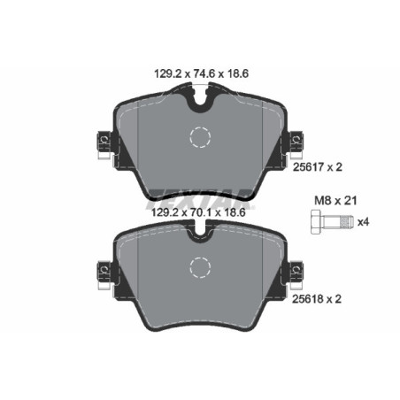TEXTAR 2561701 Brake Pads Set Front for 2 3 X1 X2 Countryman 4 X3 1 Clubman X4 Z4 Hatchback Supra