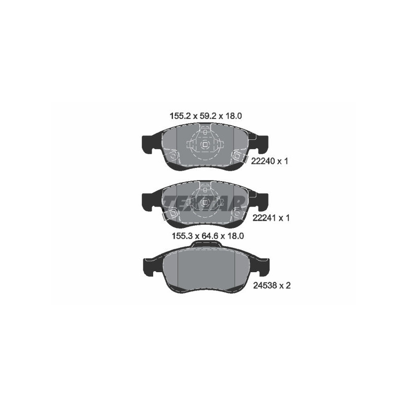 TEXTAR 2224001 Brake Pads Set Front for