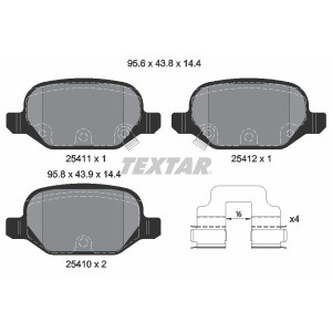 TEXTAR 2541101 Plaquettes de frein arrière pour Fiat 500X 500