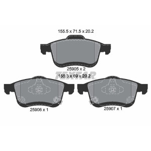 TEXTAR 2590501 Brake Pads Set Front for