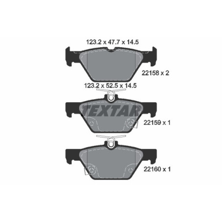 TEXTAR 2215801 Klocki hamulcowe tył dla Impreza Outback XV Forester Levorg Legacy WRX