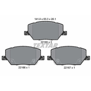 TEXTAR 2216501 Bremsbeläge Vorne für Renegade Compass 500X Toro Commander