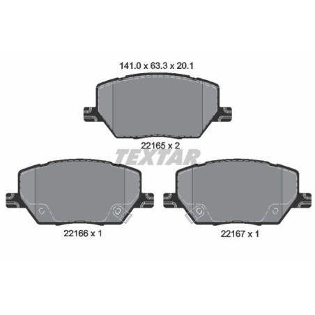 TEXTAR 2216501 Brzdové platničky predný pre Renegade Compass 500X Toro Commander