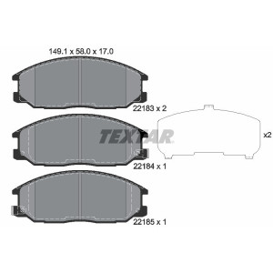 TEXTAR 2218301 Klocki hamulcowe