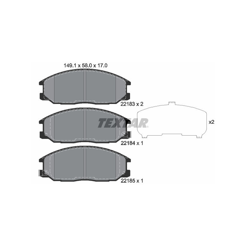 TEXTAR 2218301 Brake Pads Set