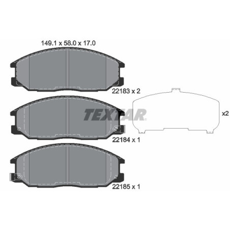 TEXTAR 2218301 Pastillas de freno delantero para