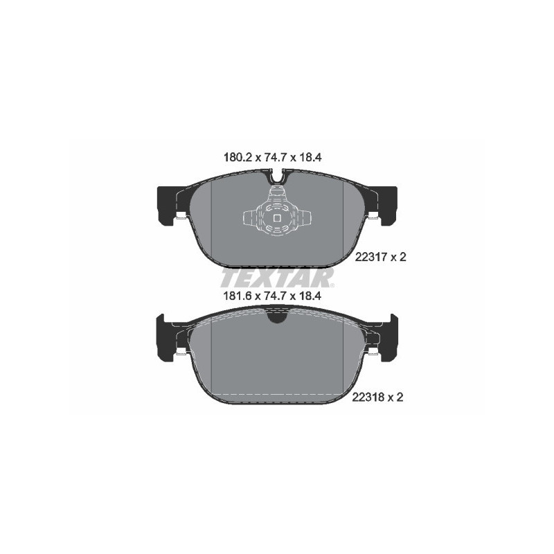TEXTAR 2231701 Plaquettes de frein Avant pour