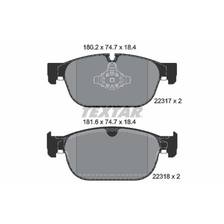 TEXTAR 2231701 Brzdové destičky Přední pro