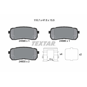 TEXTAR 2459904 Pastiglie freno posteriore per Sorento ix55