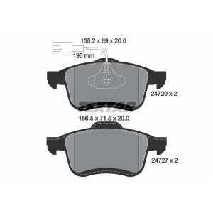 TEXTAR 2472901 Bremsbeläge Vorne für Doblo Combo Delta