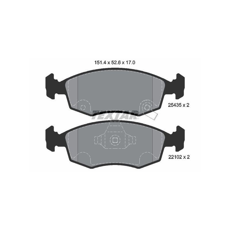 TEXTAR 2543501 Brake Pads Set Front for Fiat 500