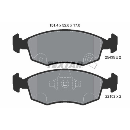 TEXTAR 2543501 Plaquettes de frein avant pour Fiat 500