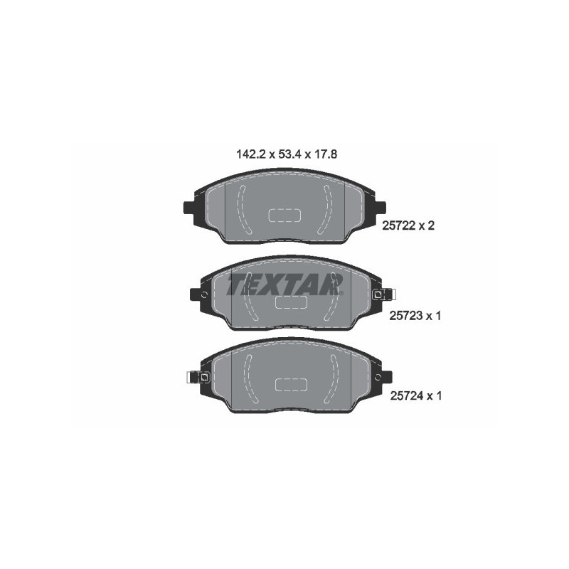 TEXTAR 2572201 Plaquettes de frein Avant pour