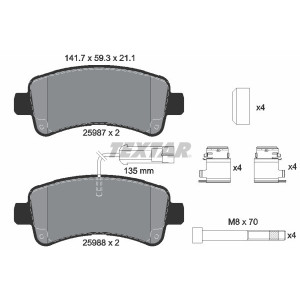 TEXTAR 2598701 Klocki hamulcowe tył dla Ducato JUMPER Boxer Movano