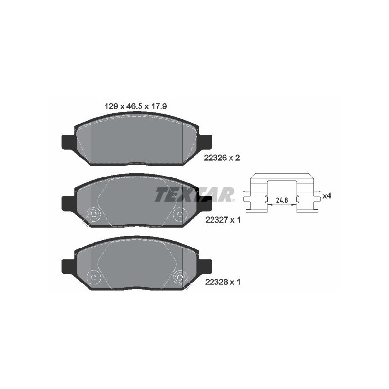TEXTAR 2232601 Brake Pads Set Front for Karl Viva