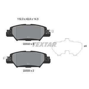 TEXTAR 2233201 Brzdové platničky zadný pre Mazda CX-5 CX-8