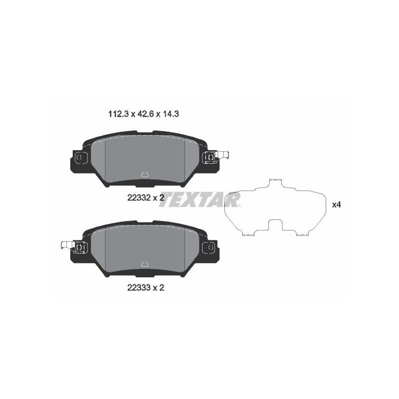TEXTAR 2233201 Brzdové platničky zadný pre Mazda CX-5 CX-8