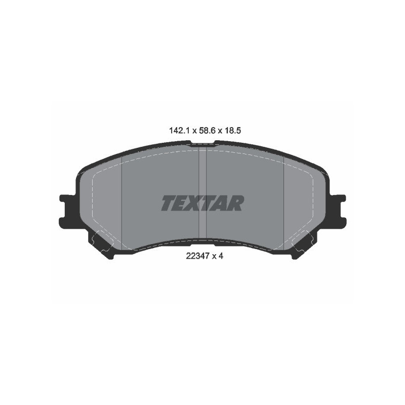 TEXTAR 2234701 Brake Pads Set Front for Talisman Megane Scenic Espace
