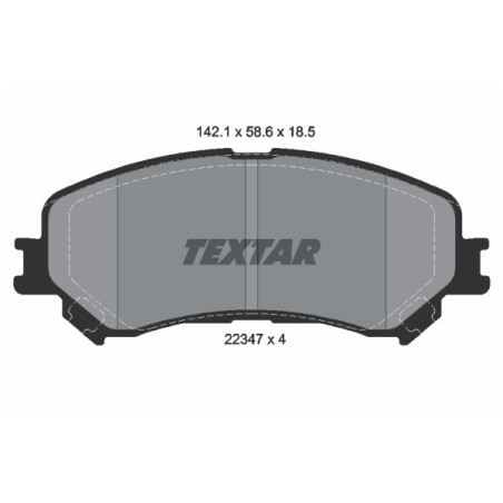 TEXTAR 2234701 Brake Pads Set Front for Talisman Megane Scenic Espace