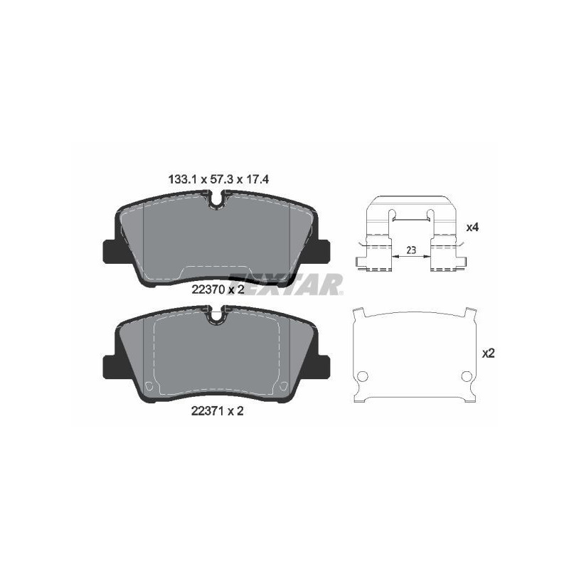 TEXTAR 2237001 Pastiglie freno posteriore per Hyundai H350